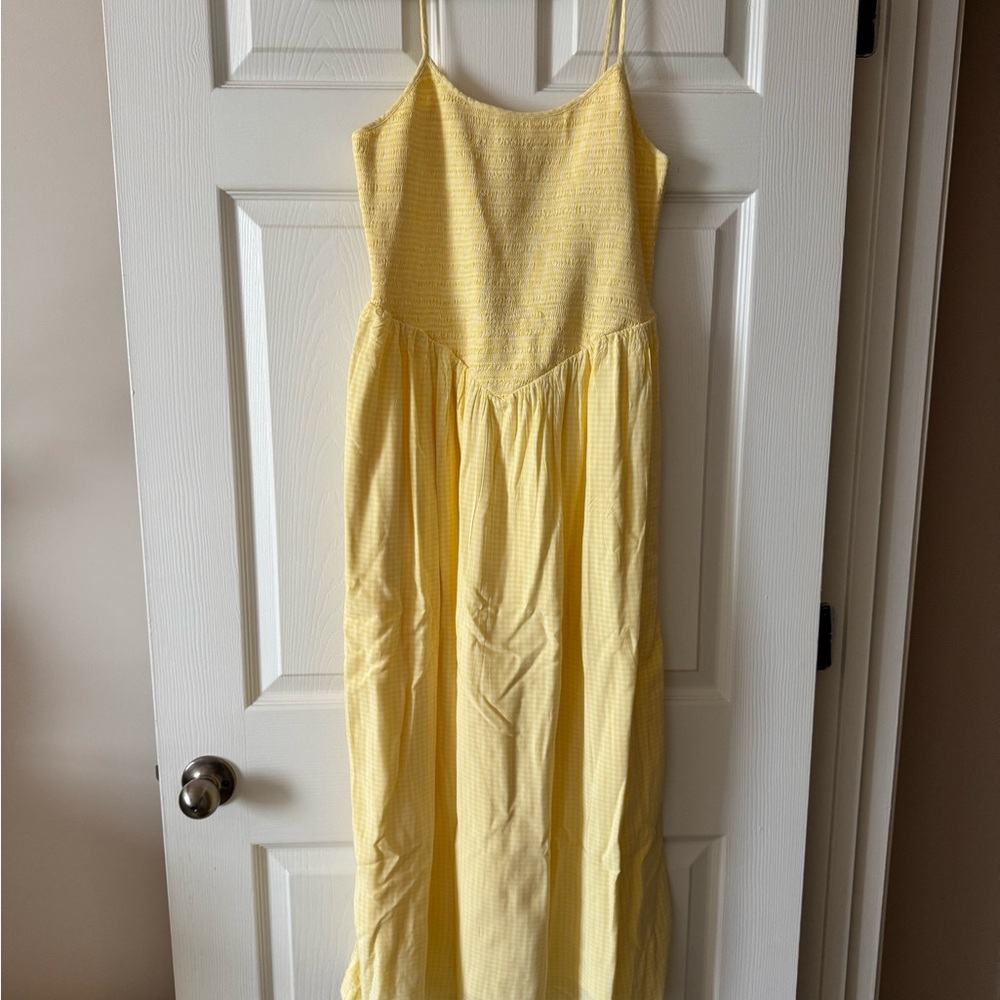 A New Day Yellow Textured Dress